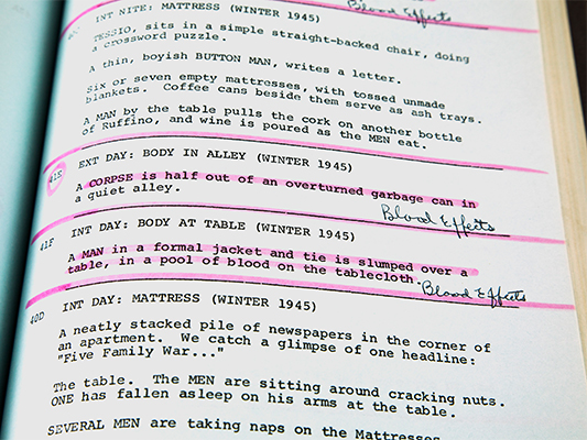 The Godfather Script The Mob Museum