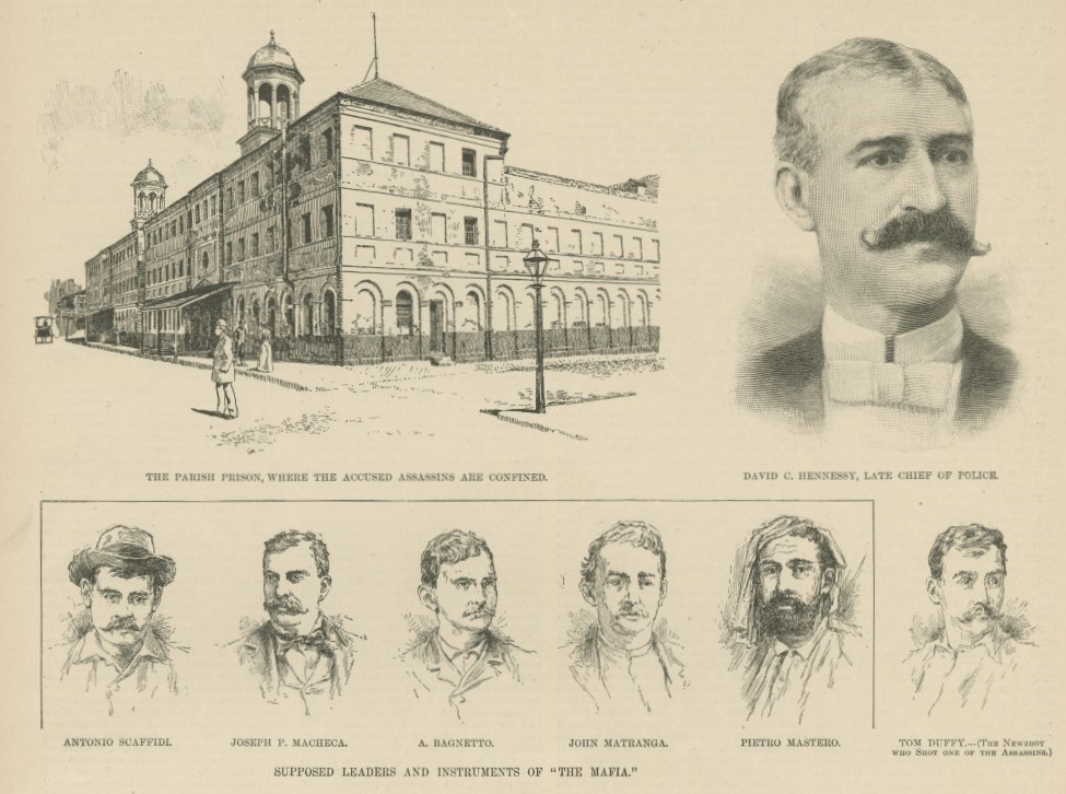 After Hennessy was killed, 19 Italian residents were in custody awaiting trial, including Charles Matranga. None of the prisoners had been found guilty when the angry mob descended on the jail. The Historic New Orleans Collection