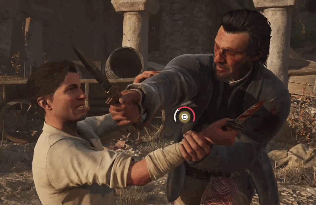 In addition to the game’s gunplay, showdowns with enemies frequently conclude in knife duels. From brigands to mafioso, Enzo slices his way through the Sicilian underworld. 2K Games