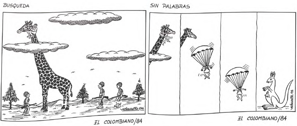 Escobar collected political cartoons featuring himself and had them published in a leather-bound volume. Many of the illustrations feature animals from the Hacienda Nápoles zoo. The Mob Museum Collection