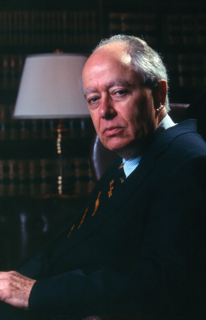 Blakey’s first major achievement was his work on the 1970 RICO Act, which allowed the federal government to pursue charges against Mob bosses for their connections to criminal organizations engaged in a pattern of illegal activity. Courtesy of G. Robert Blakey