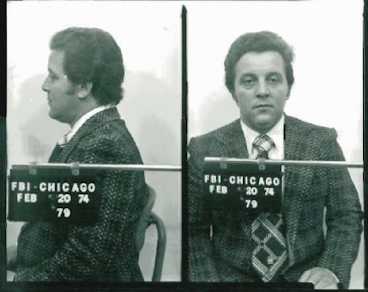 Tony Spilotro is booked at the FBI’s Chicago Field Office. Several ongoing criminal charges, including murder, ensured Spilotro was under law enforcement scrutiny while in Las Vegas.  Federal Bureau of Investigation