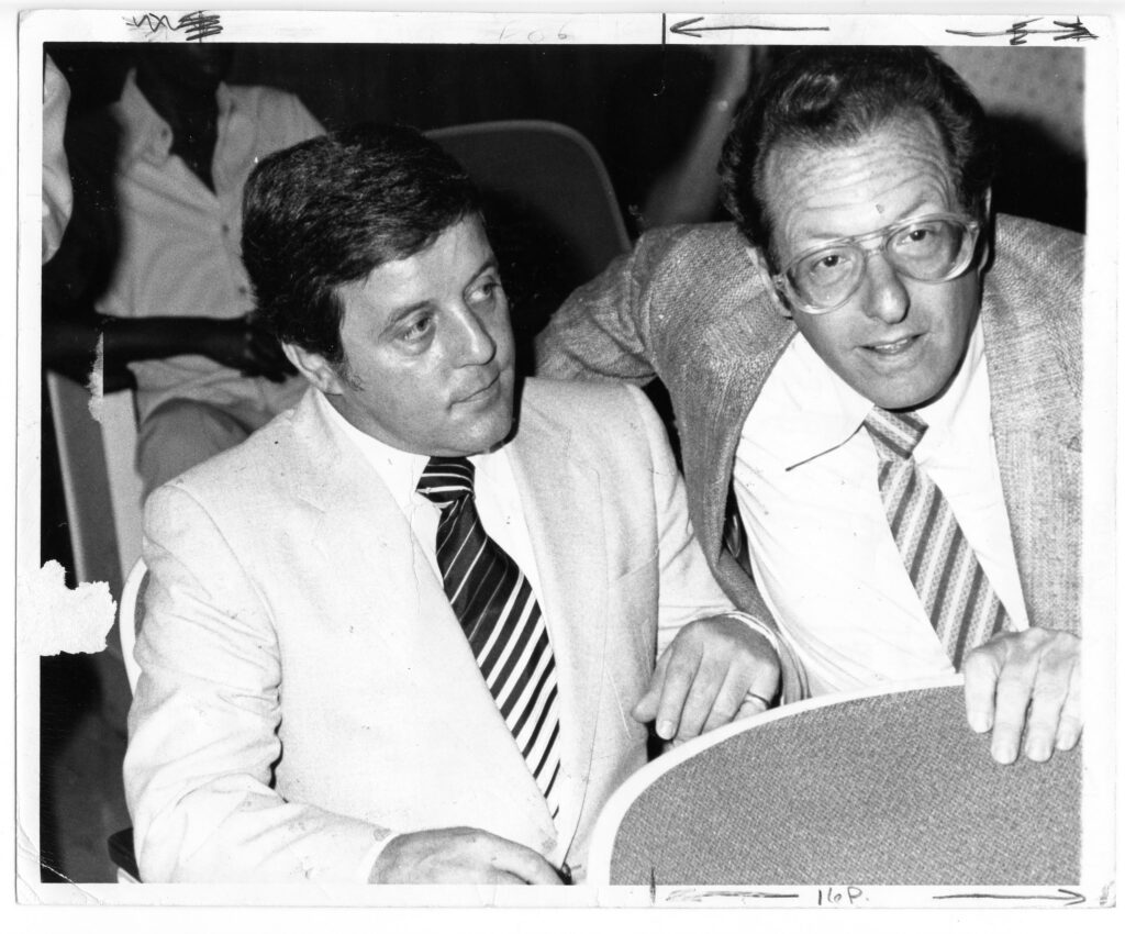 According to author Dan Moldea, the Weiss hit had the characteristics of a murder carried out by Tony Spilotro. Spilotro is pictured here, left, with his attorney, Oscar Goodman, in 1982. Las Vegas Review-Journal