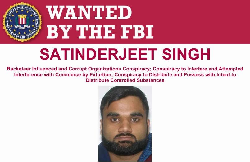 The FBI currently has a reward of up to $50,000 for information leading to the arrest of Satinderjeet Singh, aka Goldy Brar. Lawrence Bishnoi’s second-in-command, Brar leads the North American branch of the Bishnoi Mob. Federal Bureau of Investigation