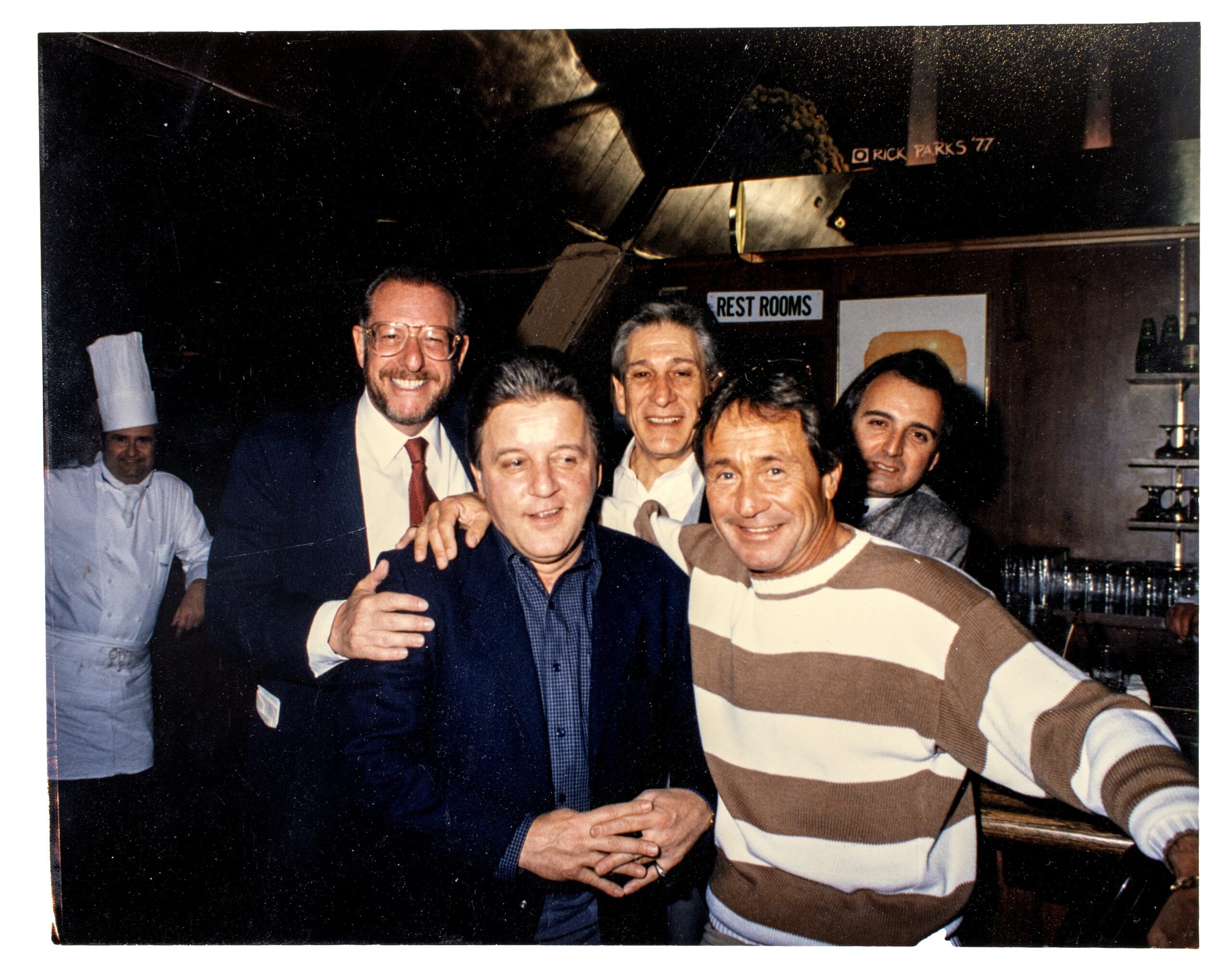 Longtime Las Vegas mobster Joey Cusumano was close with Tony Spilotro and Oscar Goodman. Left to right: Oscar Goodman, Tony Spilotro, Chris Petti, Joey Cusumano, and Nick DePento. The Mob Museum Collection